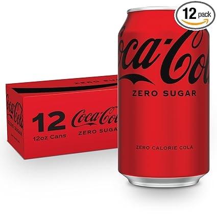 Coca-Cola Zero Sugar Cola Soda, 12 oz Cans - Image 1