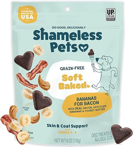 Shameless Pets Bananas for Bacon Soft-Baked Dog Treats