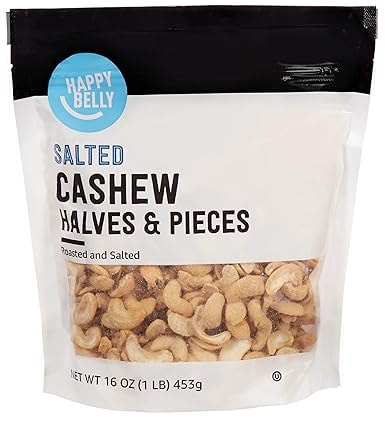 Happy Belly Salted Cashew Halves & Pieces, 16 Oz
