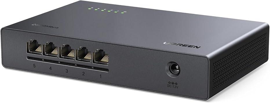 UGREEN 5-Port 2.5Gb Ethernet Switch Unmanaged Network Hub