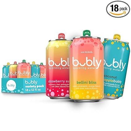 Bubly 18-Pack 12-Oz Zero Sugar Sparkling Water