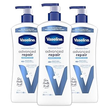 Vaseline Intensive Care Advanced Repair Unscented Body Lotion - 3 Pack