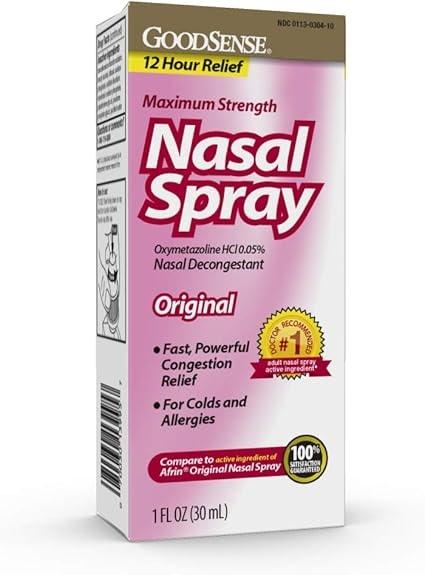GoodSense Max Strength Nasal Decongestant Spray