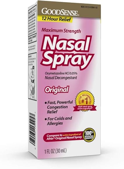 GoodSense Max Strength Nasal Decongestant Spray