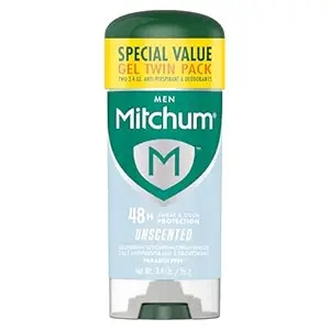 Mitchum Men's Unscented Antiperspirant & Deodorant Gel