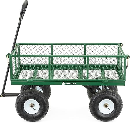 Gorilla Carts Steel Utility Garden Cart - 400-Lb Capacity