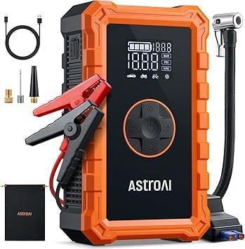 AstroAI S8 Air 1500A Peak Jump Starter with Air Compressor