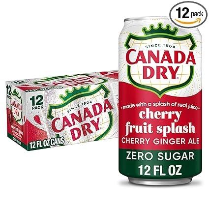 Canada Dry Zero Sugar Cherry Ginger Ale Fruit Splash