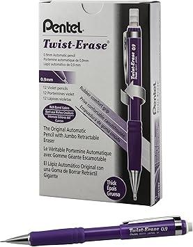 Pentel Twist-Erase III Mechanical Pencil 0.9mm Violet Barrel