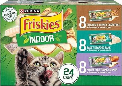 Purina Friskies Indoor Variety Pack Wet Cat Food 24-Count