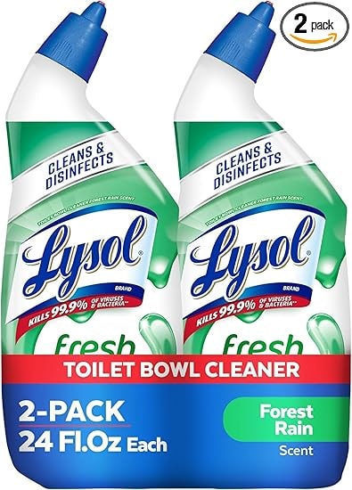 Lysol 2-Pack 24-Oz Toilet Bowl Cleaner Gel, Forest Rain