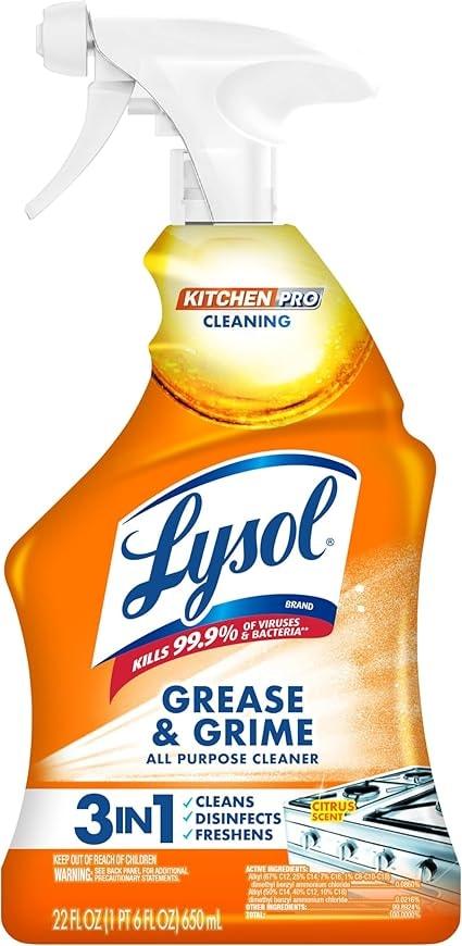 Lysol 22-Oz Kitchen Pro Antibacterial Spray Cleaner & Degreaser (Citrus)