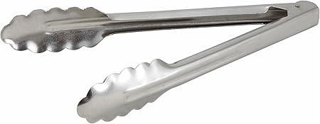 Winco 9-Inch Stainless Steel Heavyweight Utility Tongs