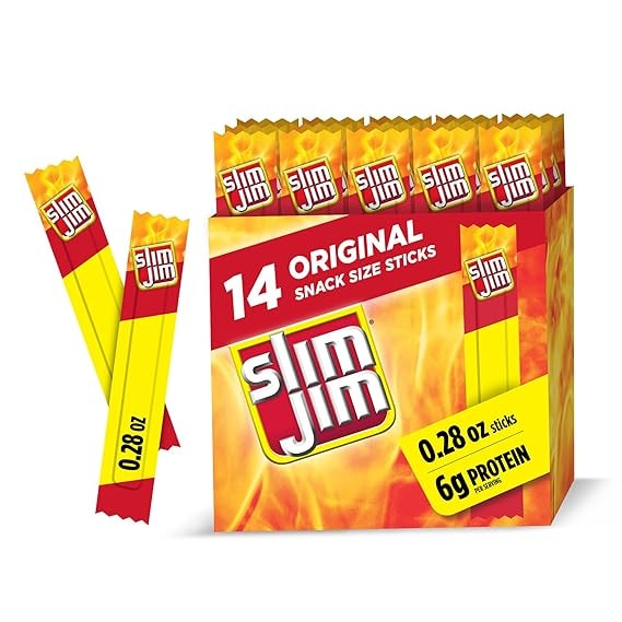 Slim Jim Original Flavor Smoked Meat Sticks, 14 Count
