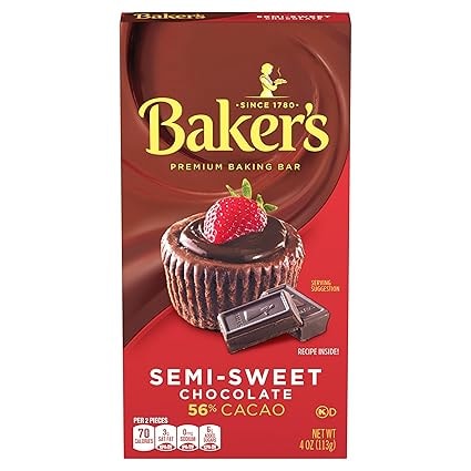 Baker's 4-Oz Semi-Sweet Chocolate Premium Baking Bar