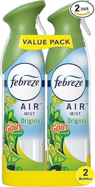 Febreze Air Mist Air Freshener Spray, Gain Original Scent, 8.8oz, 2 Count