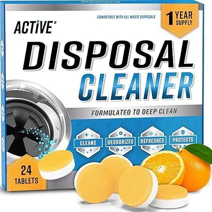 Garbage Disposal Cleaner Deodorizer Tablets - 24 Pack
