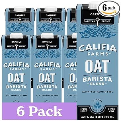 Califia Farms 6-Pack Unsweetened Barista Oat Milk
