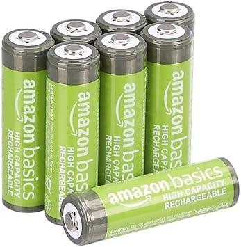 Amazon Basics AA 2400mAh NiMH Rechargeable Batteries (8-Count)