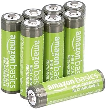 Amazon Basics AA 2400mAh NiMH Rechargeable Batteries (8-Count)