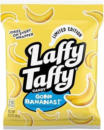Laffy Taffy Mini Bar Banana Flavored Chewy Candy