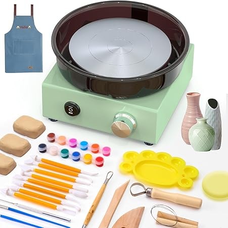 Alldeer All-in-One DIY Pottery Kit with 6" Wheel