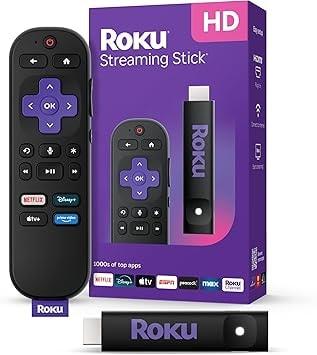 Roku Streaming Stick HD 2025 with Voice Remote