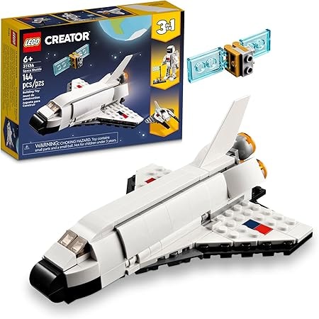 LEGO Creator 3-in-1 Space Shuttle Building Toy Kit (144 Pieces)