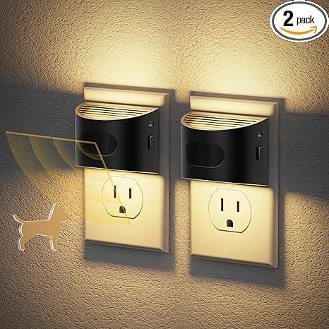 JandCase LED Dimmable Motion Sensor Night Light - 2 Pack