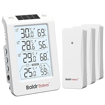 BaldrTherm 3-Channel Solar Thermo-Hygrometer