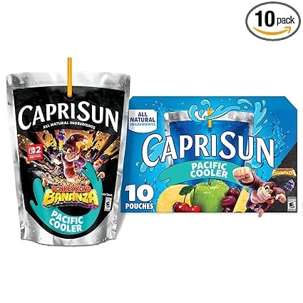 Capri Sun Pacific Cooler Mixed Fruit Juice Drink Blend, 10 x 6 oz Pouches