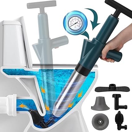 Vertdens High-Pressure Air Drain Blaster Toilet Plunger
