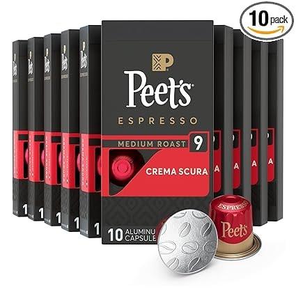 Peet's Coffee Espresso Pods for Nespresso Original Machine