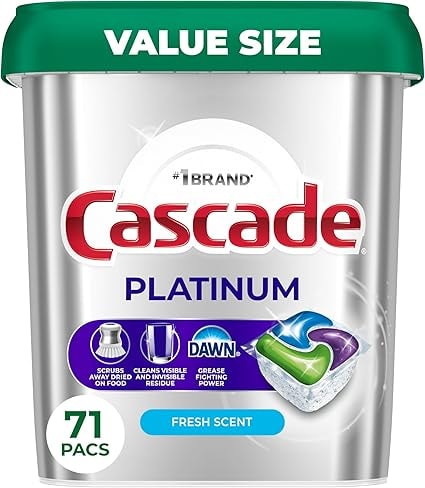 Cascade Platinum Dishwasher Pods, 71-Count, Fresh Scent
