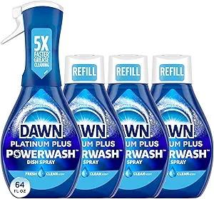 Dawn 4-Pack 16-Oz Platinum Powerwash Dish Spray, Fresh Scent