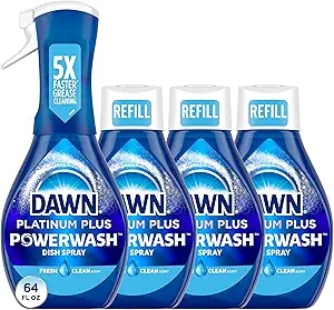 Dawn 4-Pack 16-Oz Platinum Powerwash Dish Spray, Fresh Scent