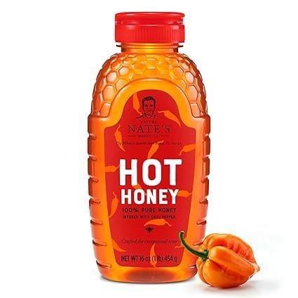 Nature Nate's 16oz Hot Honey with Habanero Chili Pepper Flakes