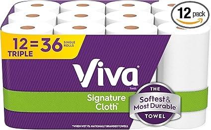 Viva Signature Cloth Paper Towels, 129 Sheets, Triple Roll