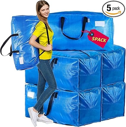 AlexHome Heavy Duty Extra Large Moving Bags (Set of 5)