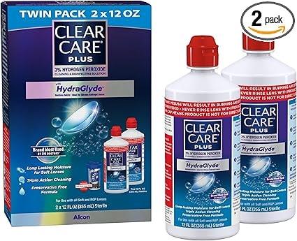 Clear Care Plus 2-Pk 12-Oz Cleaning Solution with Lens Case