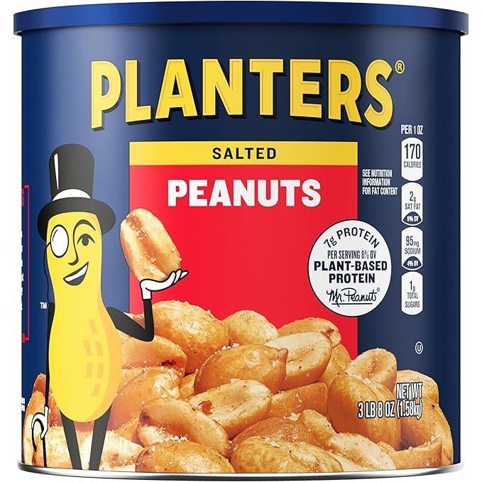 Planters Salted Peanuts Canister