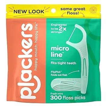 Plackers Micro Line Dental Floss Picks with FlipPick