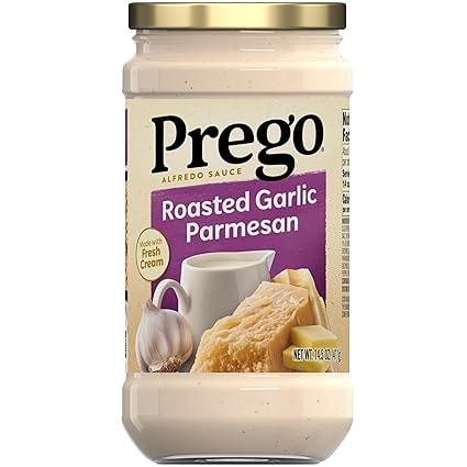 Prego Alfredo Pasta Sauce with Roasted Garlic and Parmesan Cheese