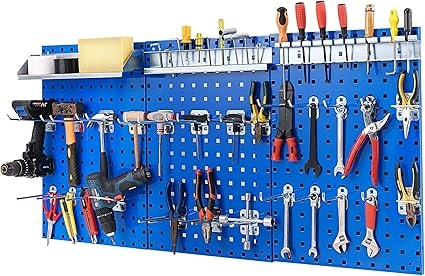 Goplus 3-Piece Wall-Mounted Pegboard Set with 28 Accessories