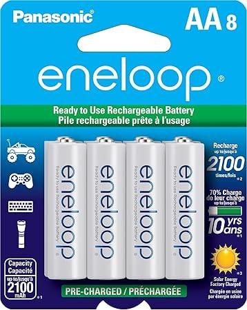 Panasonic Eneloop 2100mAh AA Ni-MH Rechargeable Batteries (8-Pack)